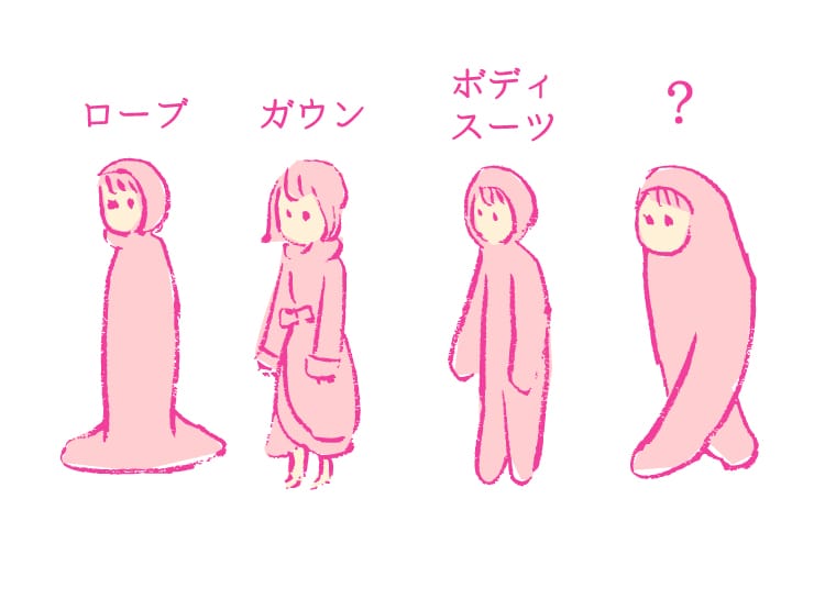 着る毛布色々イラスト