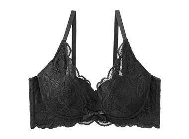 カシュクールレース脇高ブラ(R) 単品ブラジャーのブラック